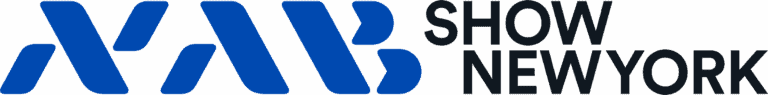 Official NAB Show New York logo in blue and black, representing the broadcast, media, and technology industry event.